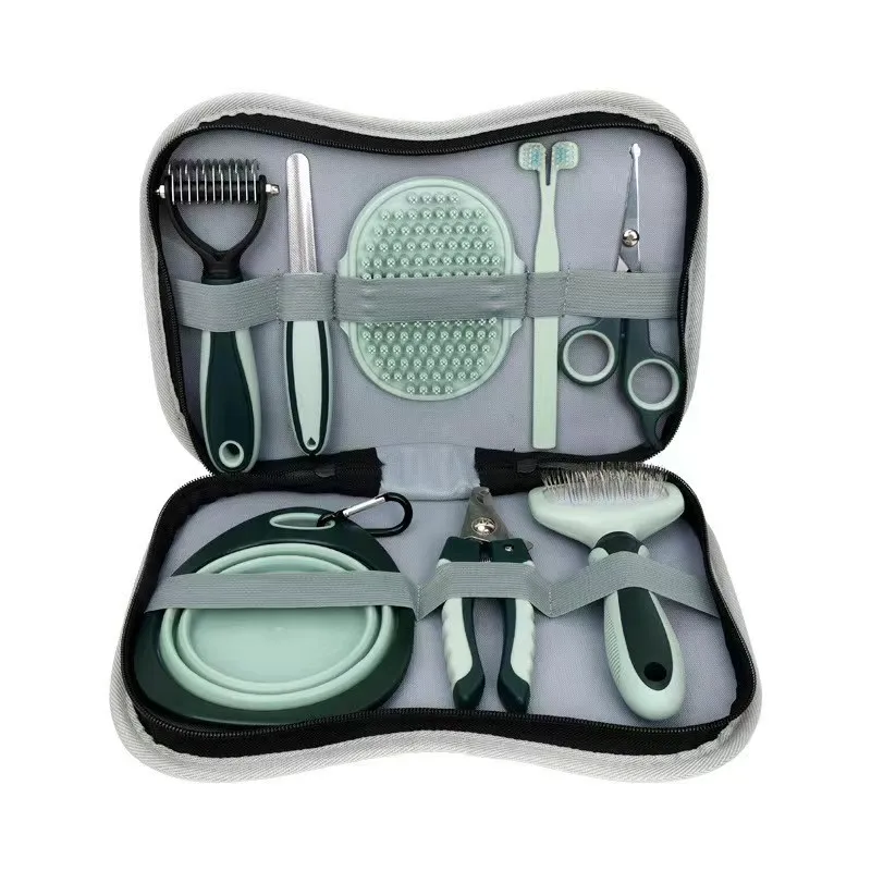 8 in 1 Custom Logo Dog Grooming Set, Pet Cleaning Grooming Products, Dog Grooming Kit