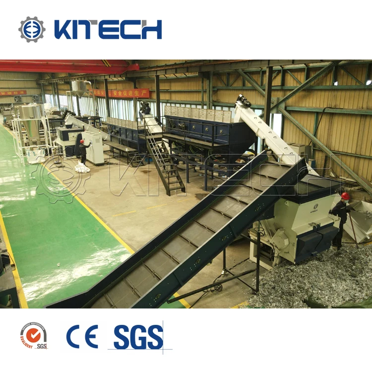 Full Automatic Complete 500-1000KG/H PP Woven Washing Line Plastic Made Machine Washing Recycling Line