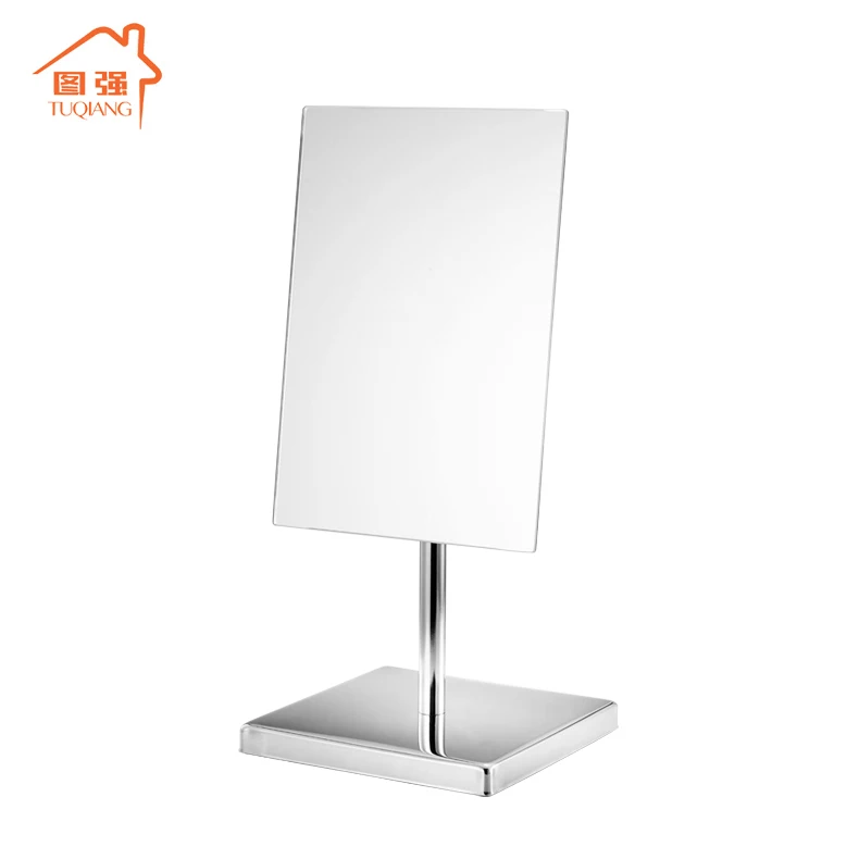 Модное косметическое зеркало с подставкой для девушек HD серебряное зеркало для макияжа квадратное настольное зеркало