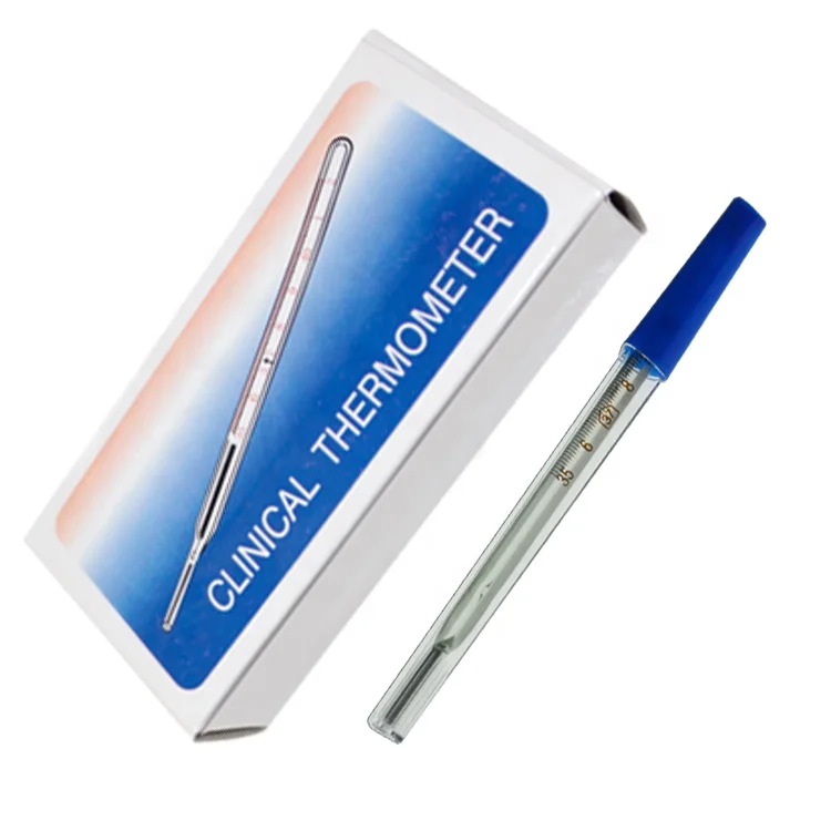 High Quality Medical Mercury Oral Armpit Glass Clinical Celsius and Fahrenheit Thermometer