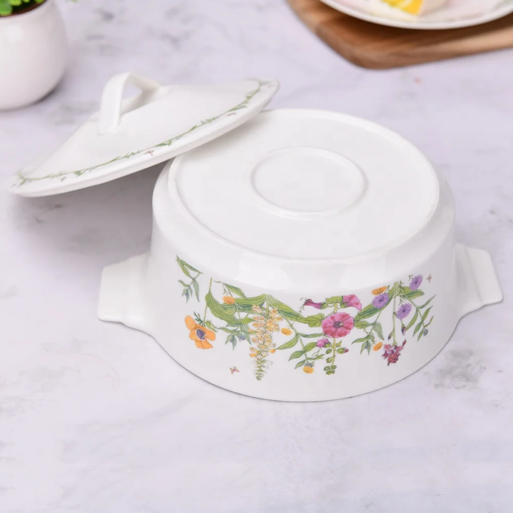  Керамическая тарелка Tureen из тонкого фарфора для риса и супа с