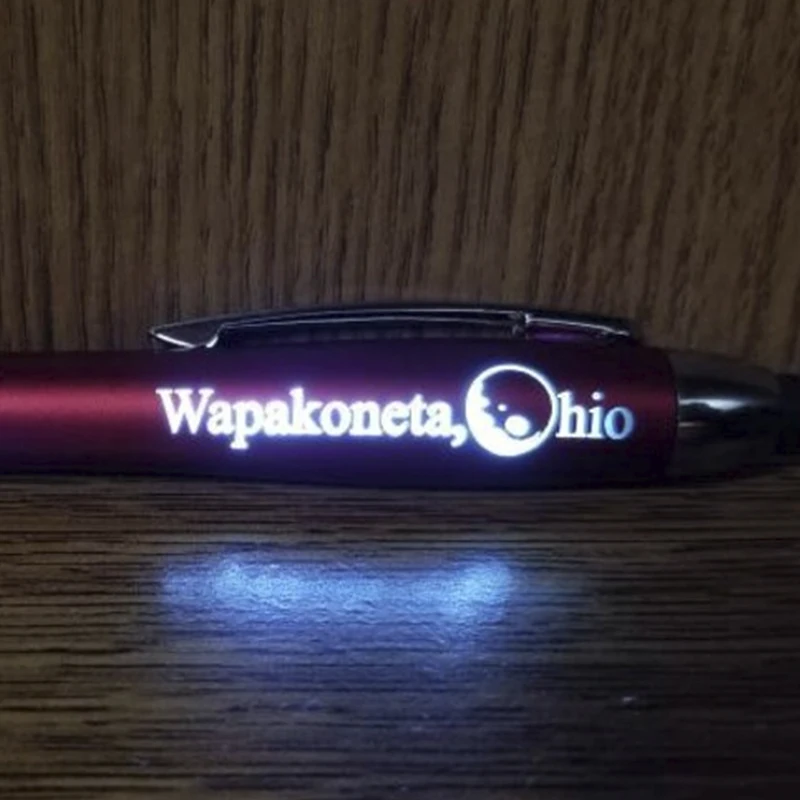 Custom personality gift Custom wholesale printing logo plastic color multi-functional advertising promotion led pen