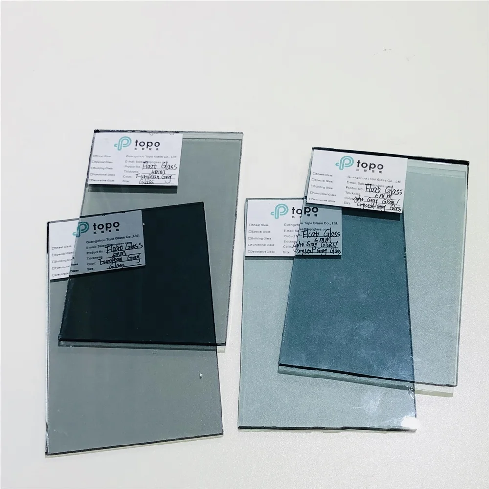 4mm 5mm 6mm 8mm 10mm 12mm Tinted Gray Float Glass Samples (C-UG)
