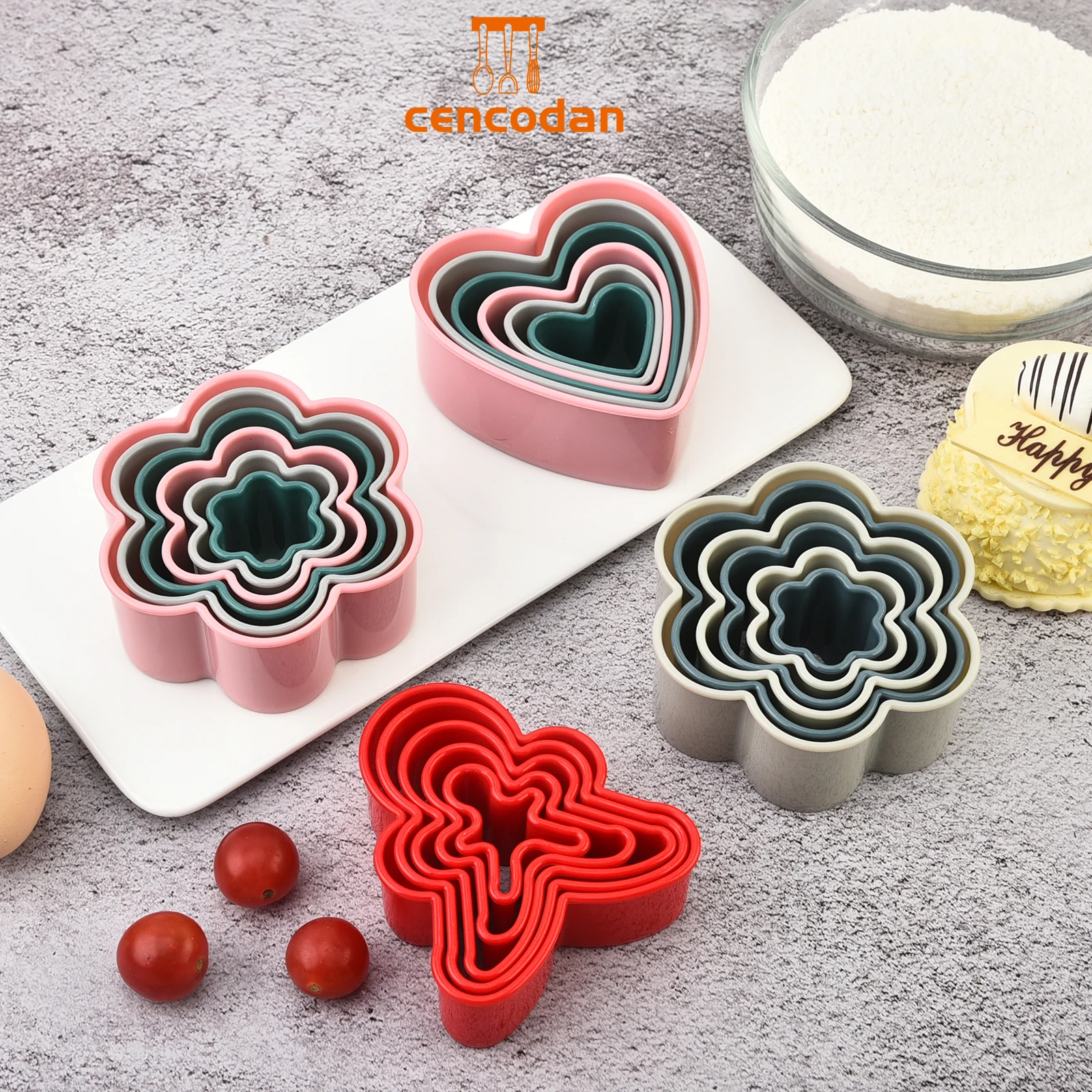 Plastic PP Cookie Cutter Mold Set 23pcs Biscuit Mould Tools
