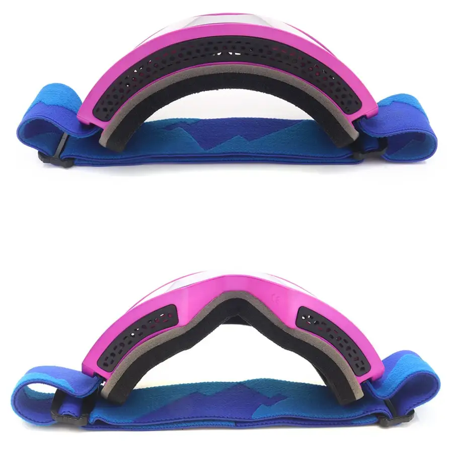 Purple Outdoor Frameless Ski Goggles Anti Scratch Uv Protection Snow Goggles