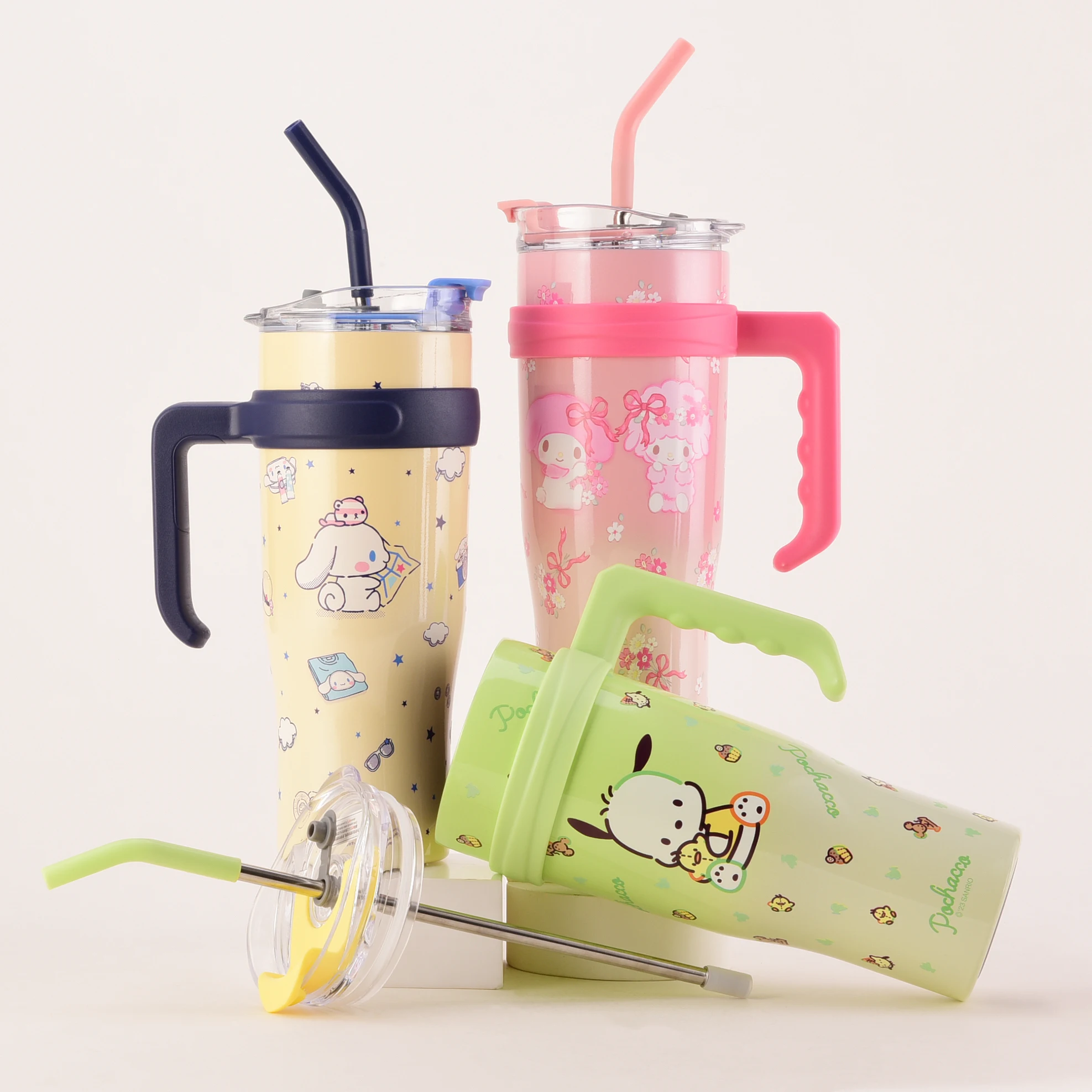 Thermal Stainless Steel Tumbler Insulated Coffee Cup Sublimatie Tumbler With Handle And Straw Lid