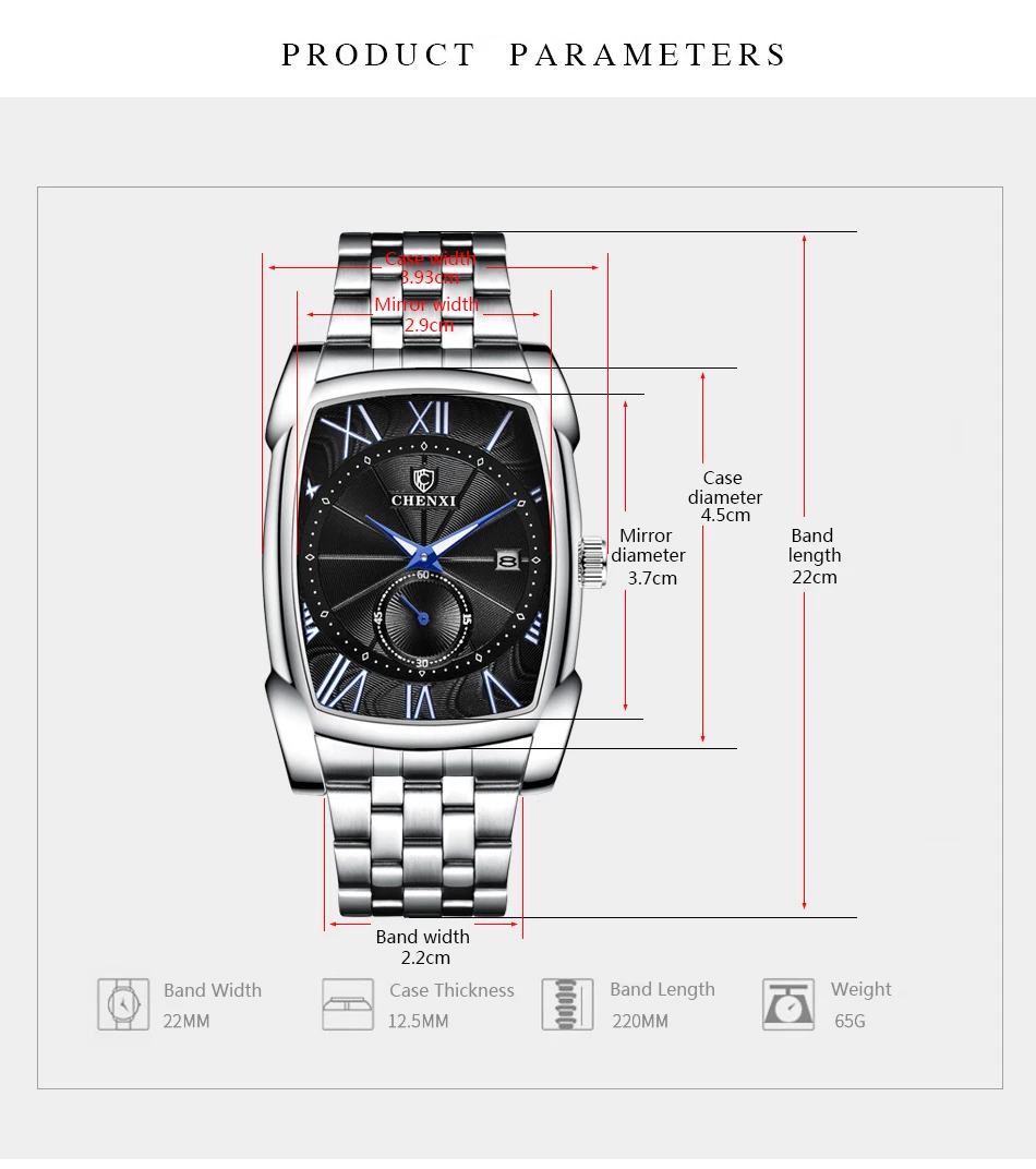 Wholesale Watches For Men Classic Square Calendar Waterproof Quartz Watches Sport Casual Men Clock Luxury Leather Wristwatch