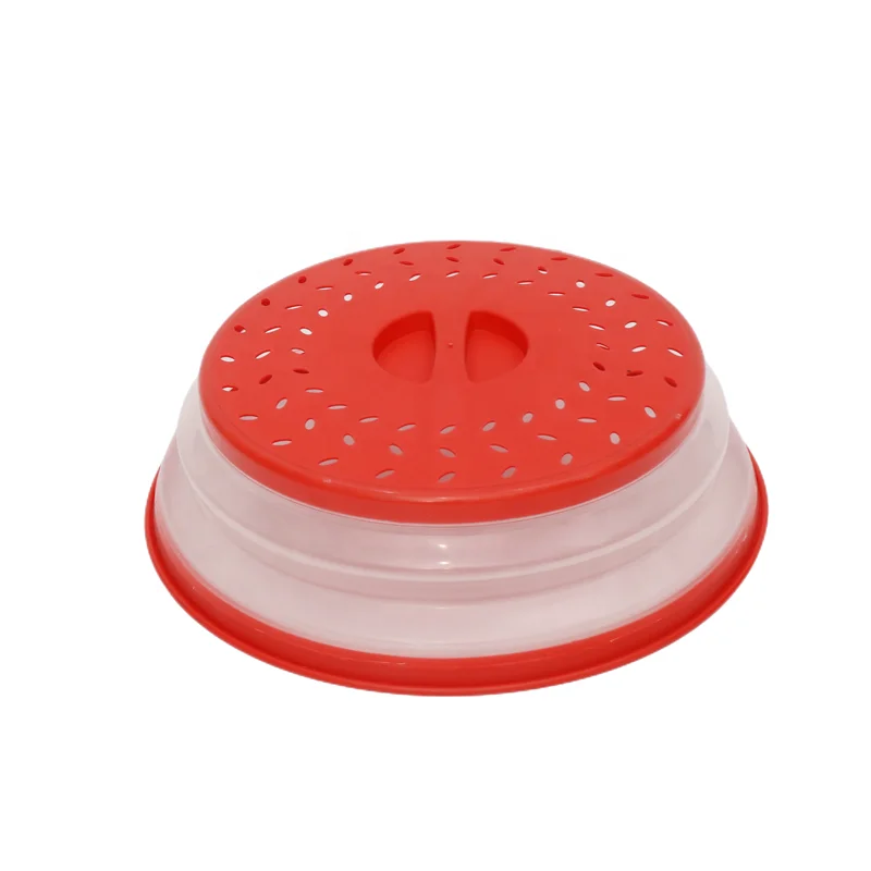 Household Kitchen Microwave Splatter Guard Shield Bowl Dish Splash Lid Plastic Collapsible Plate Microwave Cover