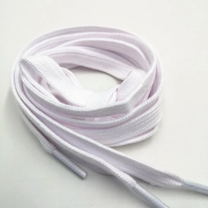Multi Colored Soft Flat Tubular Braided Board Sneaker Shoe Laces Cotton Flat 8mm Shoelaces