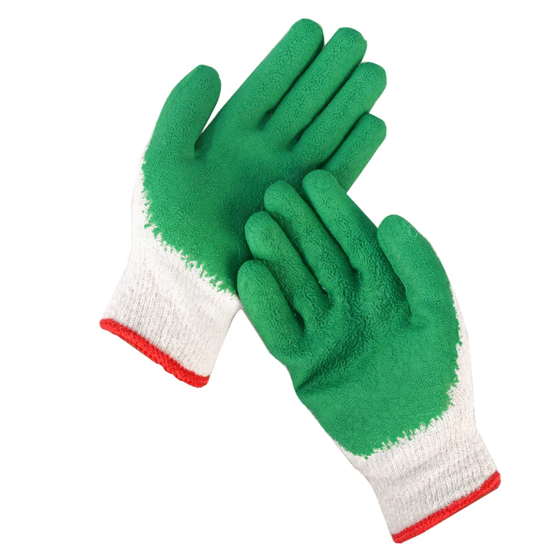 China Supplier Cotton Or Polyester Knit Anti-static Latex Coating Working safety Gloves for household