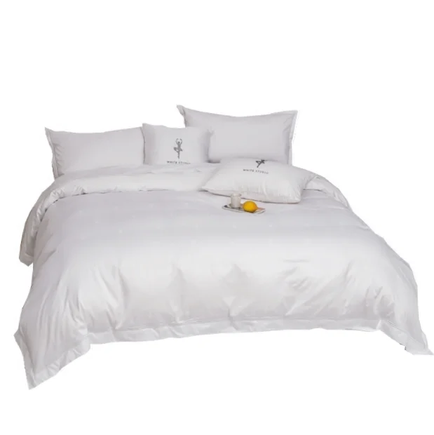 Manufacturer Supply 100 Pure Cotton Cheap flat fitted Bedsheets 4 pcs sets