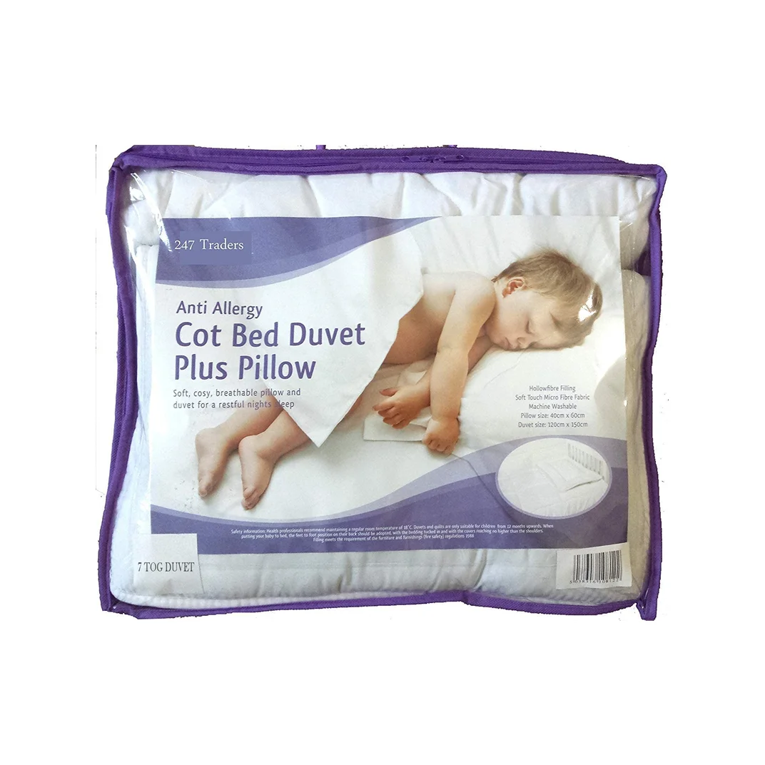 Матрас для кроватки Warmtex с подушкой не вызывающий аллергии пододеяльник 4 5 7 и 9 цветов дырчатым наполнителем (7