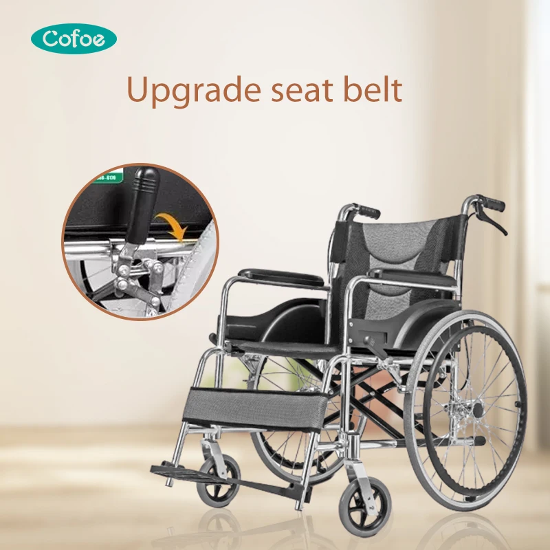 Foldable Heavy Duty Lift Lightweight Disable Adult Manual Folding Portable Stair Climbing  Wheelchair