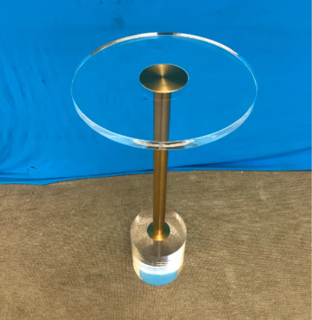 Acrylic drink table, acrylic small round table, customize side table 12x12x25 inch