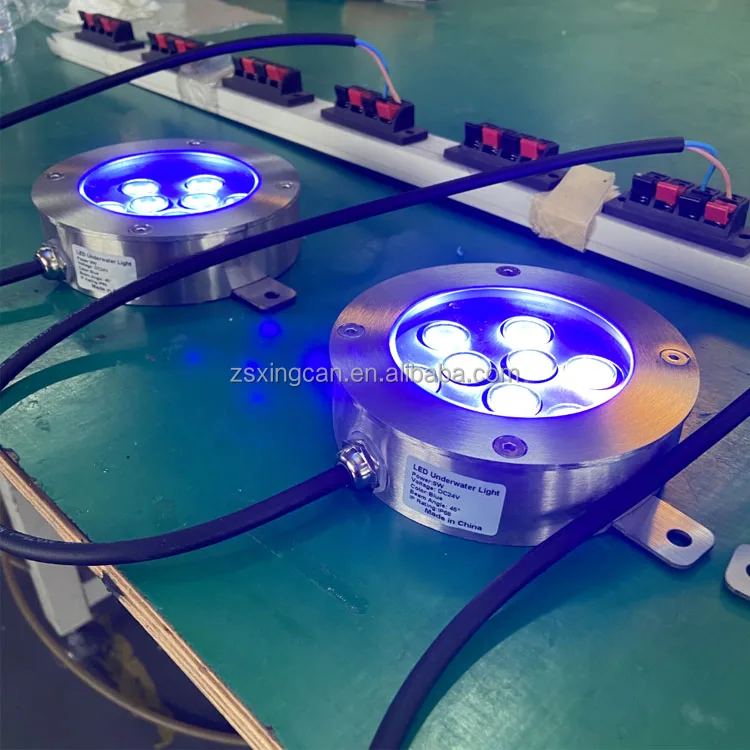 6W9W LED stainless steel waterproof underwater light color changing RGB IP68 Underwater Light Pool Fountain Light
