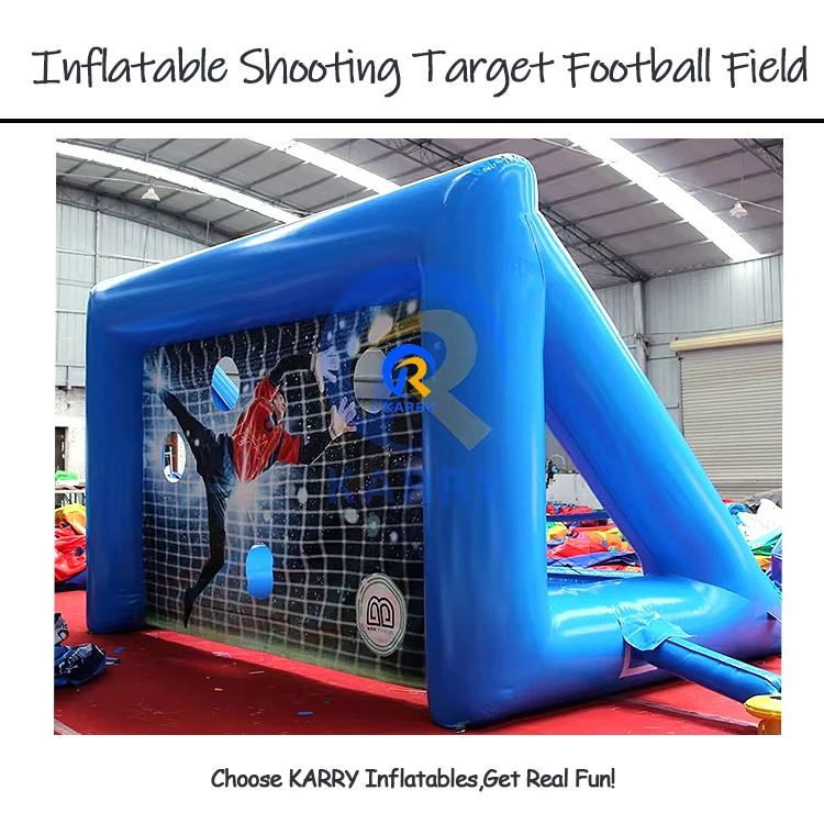 Commercial Inflatable Soccer Goal Penalty Kick Shootout Speed Challenge Cage Shooting Target Football Field Interactive Game