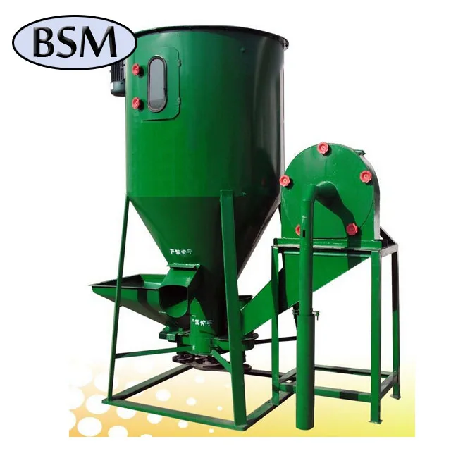 500kg/batch Vertical Chicken Farm Use Feed Grinder and Mixer