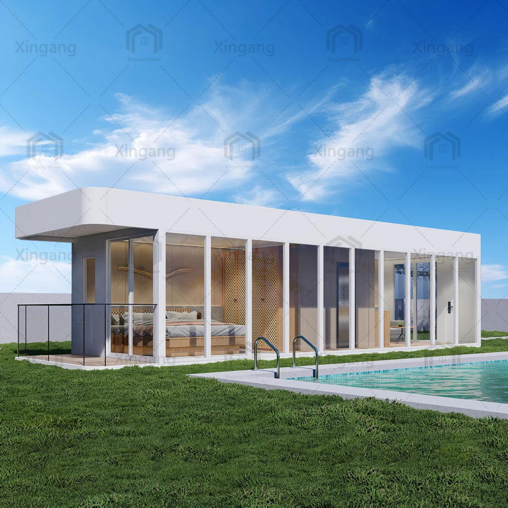 Luxury 20 ft Prefabricated Modular Steel Structure Home with Bathroom One Bedroom for Hotel or Office Use for Villa Tiny House