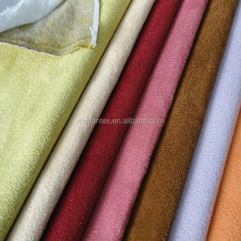 polyester synthetic suede fabric garment home textile faux fur 100% polyester micro suede fabric
