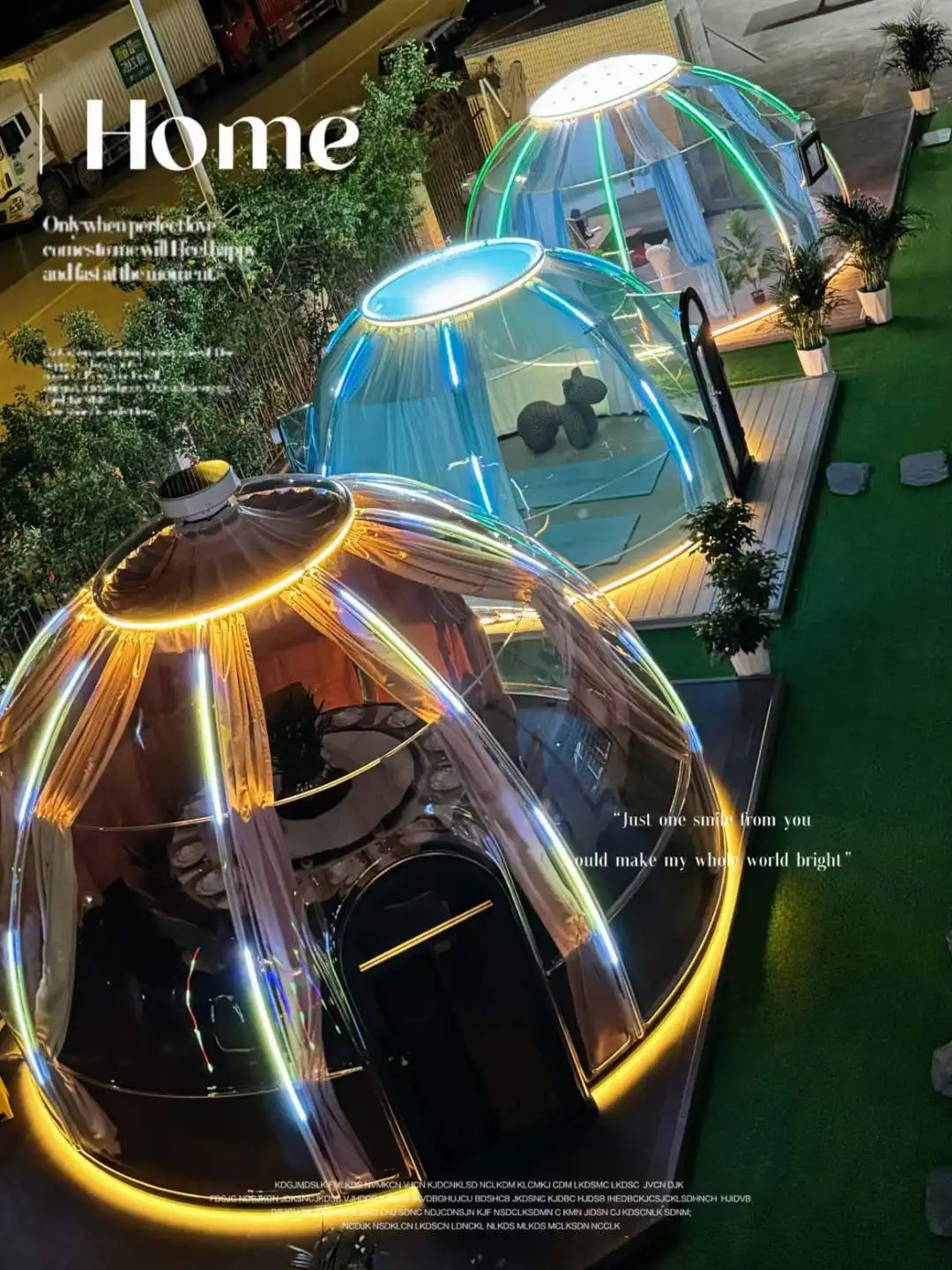 Detachable Bubble Room Hotel Outdoor Tents Dome Tents Courtyard Pc Mini Greenhouse Outdoor Curtains Waterproof Transparent ZH