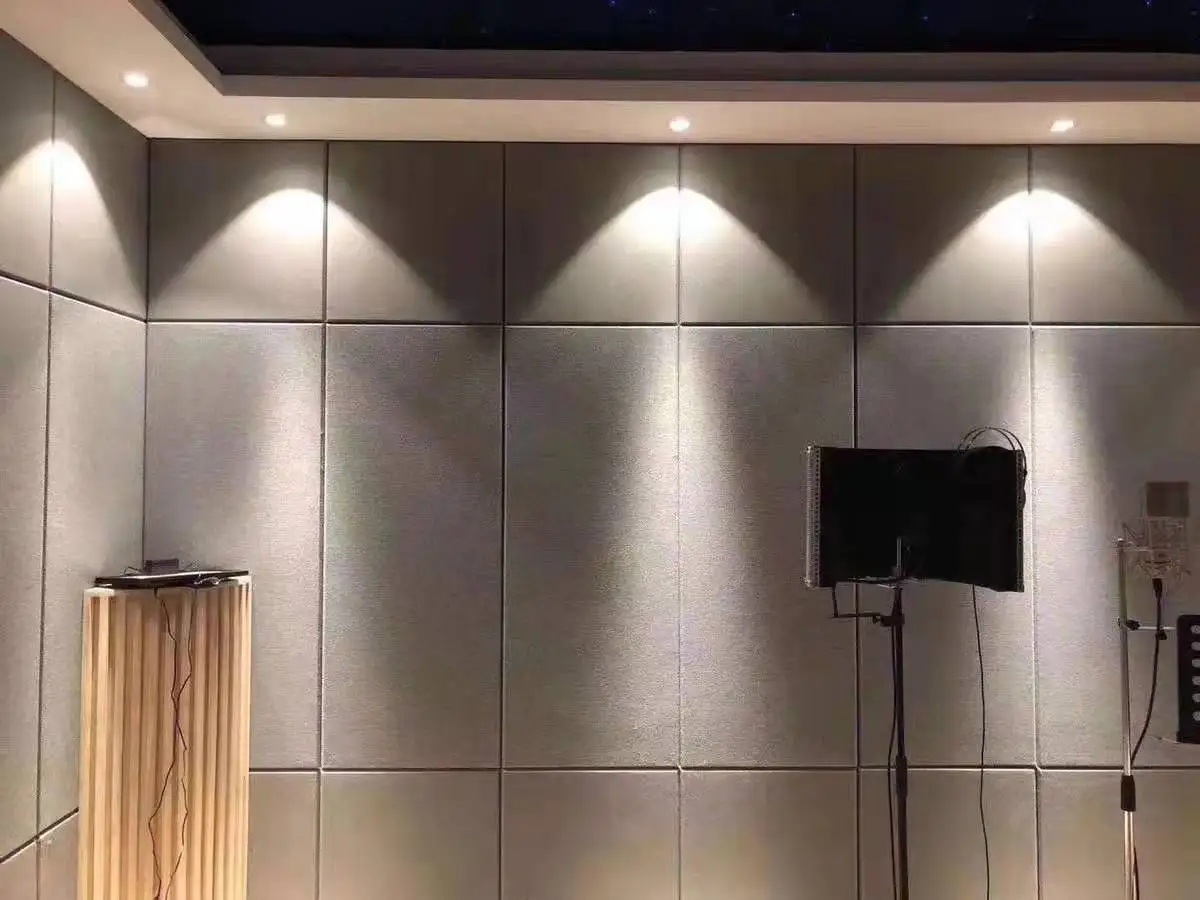 Qinsound Fabric Walling Sound Absorbing Panels 3D Clothing Fiberglass Acoustic Panel for Hotel KTV Studio