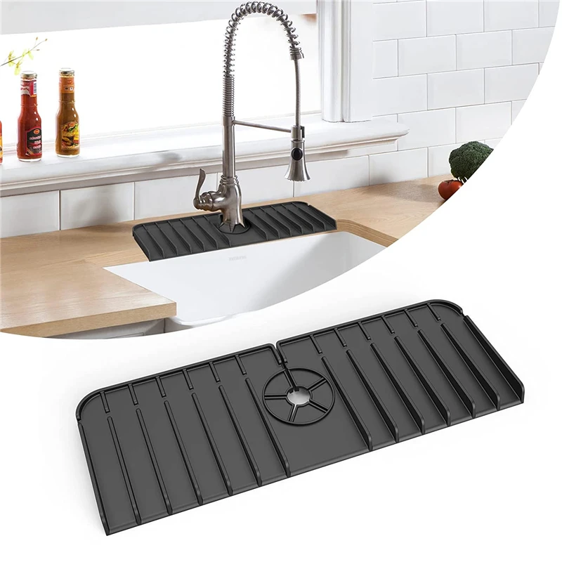 2022 New Trending Products Silicone Sink Faucet Mat For Kitchen Splash Guard
