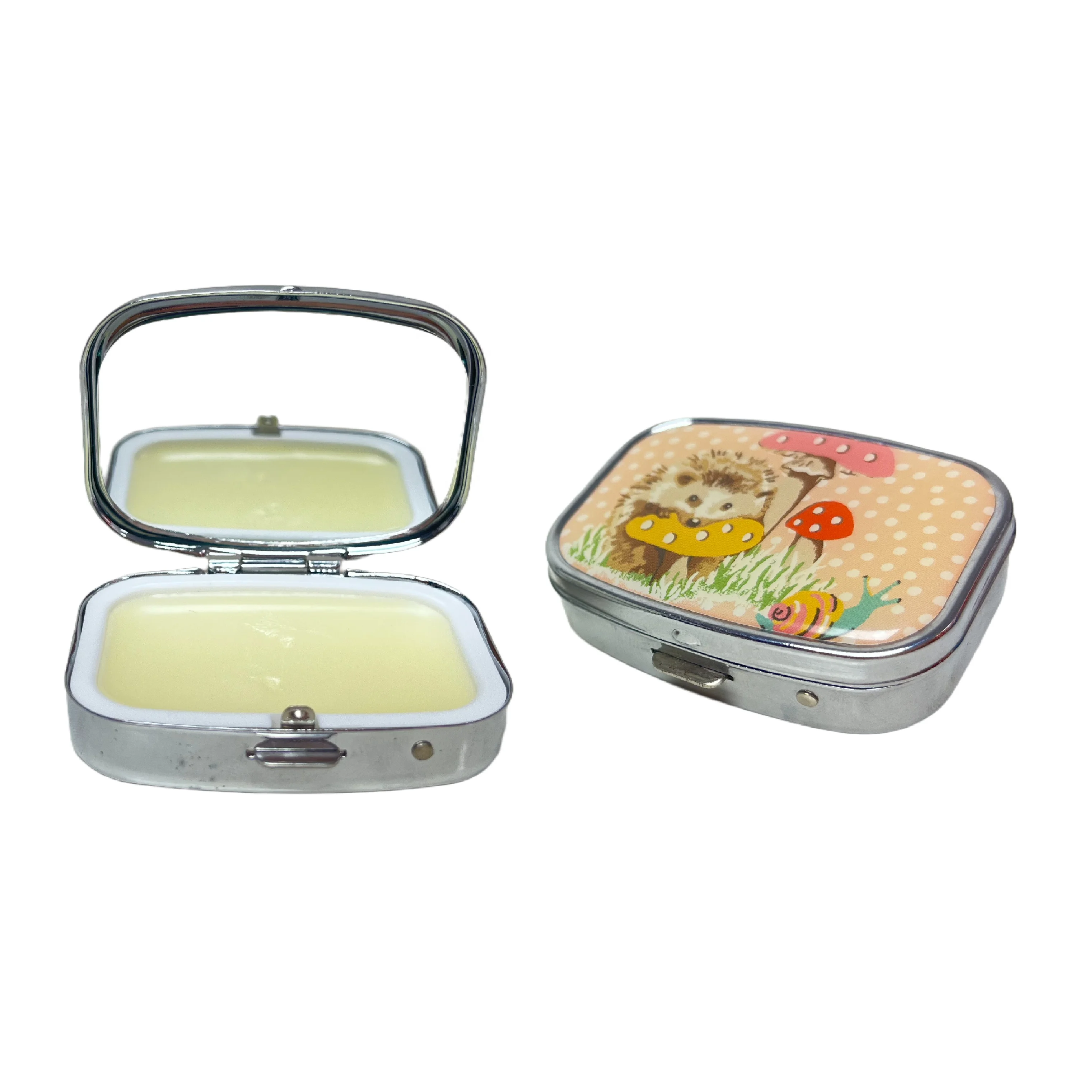Moisturizing Hydrating Treatment Lip Balm with Vitamin E Cocoa Butter Shea Butter  Moringa Oil in compact mirror