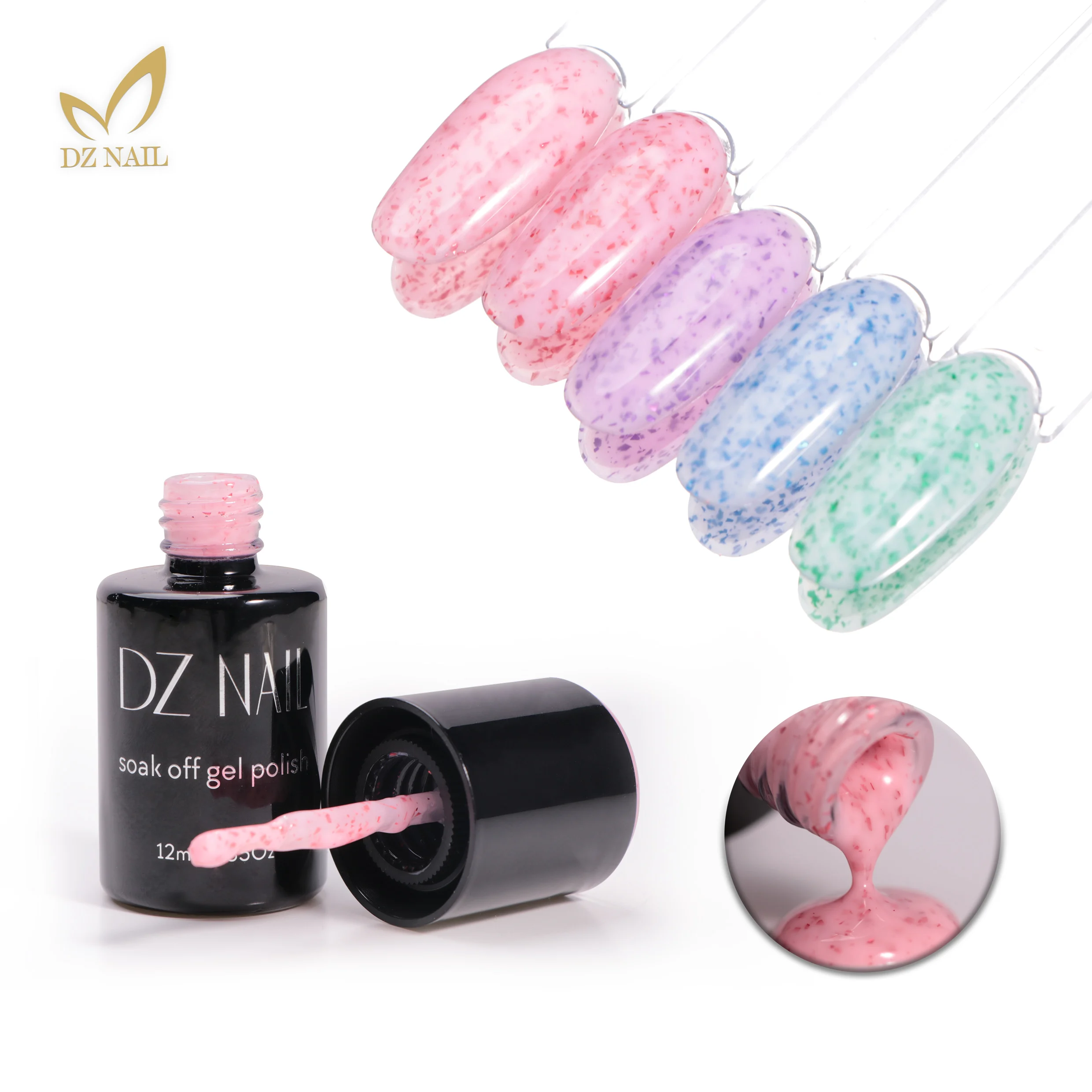 High Quality Private Label OEM Free Sample Easy Soak Off Rubber Cover Base Camouflage Color Rubber Base Gel