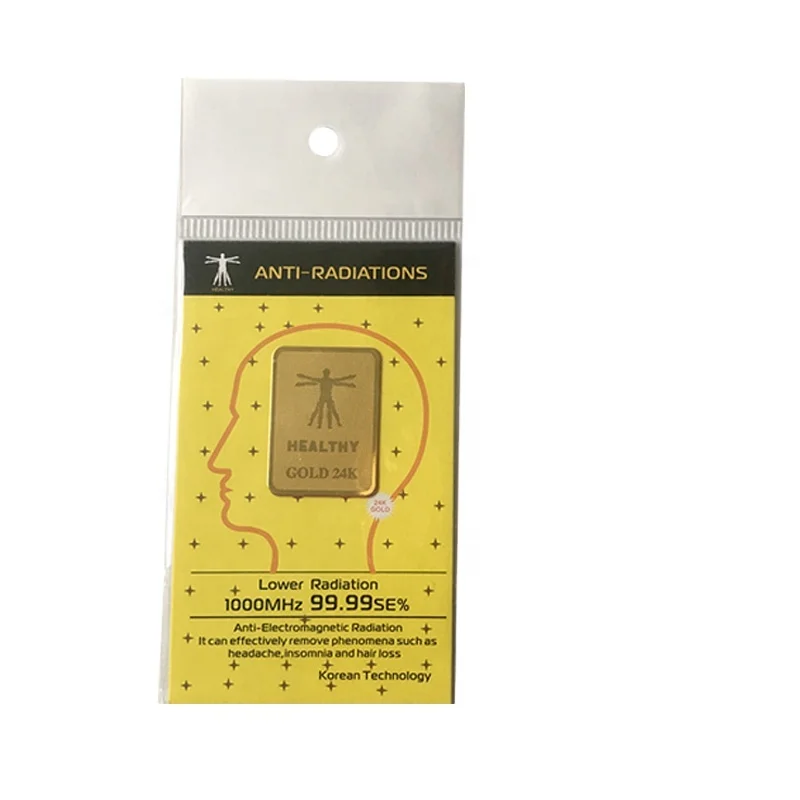 24k gold anti radiation sticker emf anti radiation sticker quantum shield anti radiation emr negative ions with customize logo