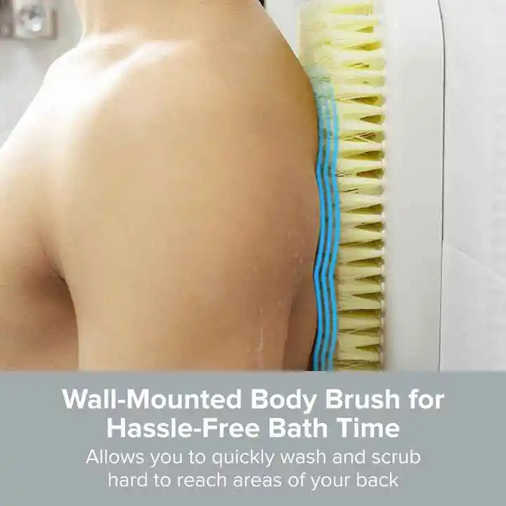2024 New Wall Mounted Massage Exfoliating Stain Removal Scrub Bathroom Body Back Wash Brushes silicone massage bath brush