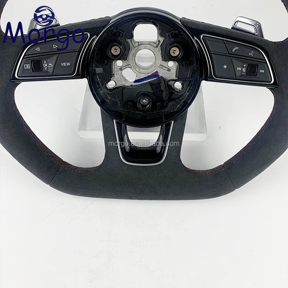 For Audi TT A3 A4 B8 A5 A6 C6 C7 A7 R8 RS RS3 RS4 RS5 S3 S4 S5 B9 RS6 RS7 Q3 Q5 Q7 customized all suede steering wheel