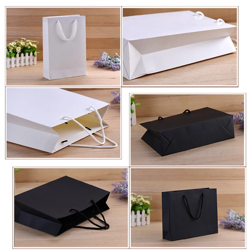 Manufactures Custom Paper Bags Extra Large Environmental Foldable Gift Jewelry White Paper Gift Shopping Bags Heat Seal CF