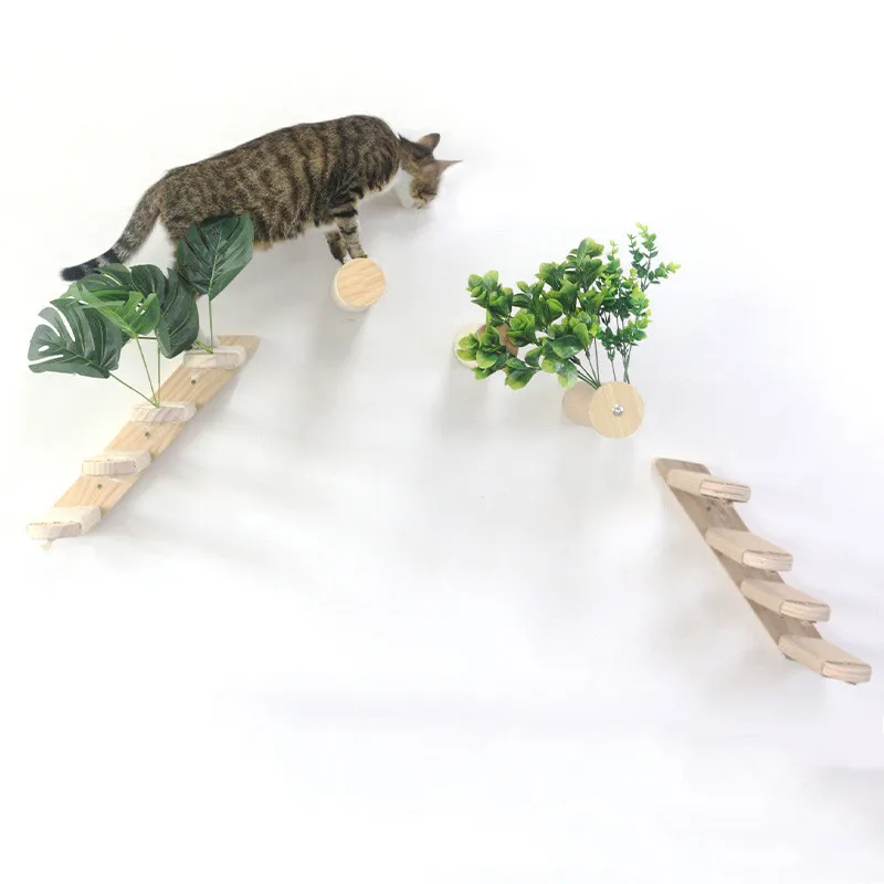 Wholesale Climbing Step Stairs Wall Mounted Cat Wall Furniture Four Steps Stair Cat Bed Cat Furniture