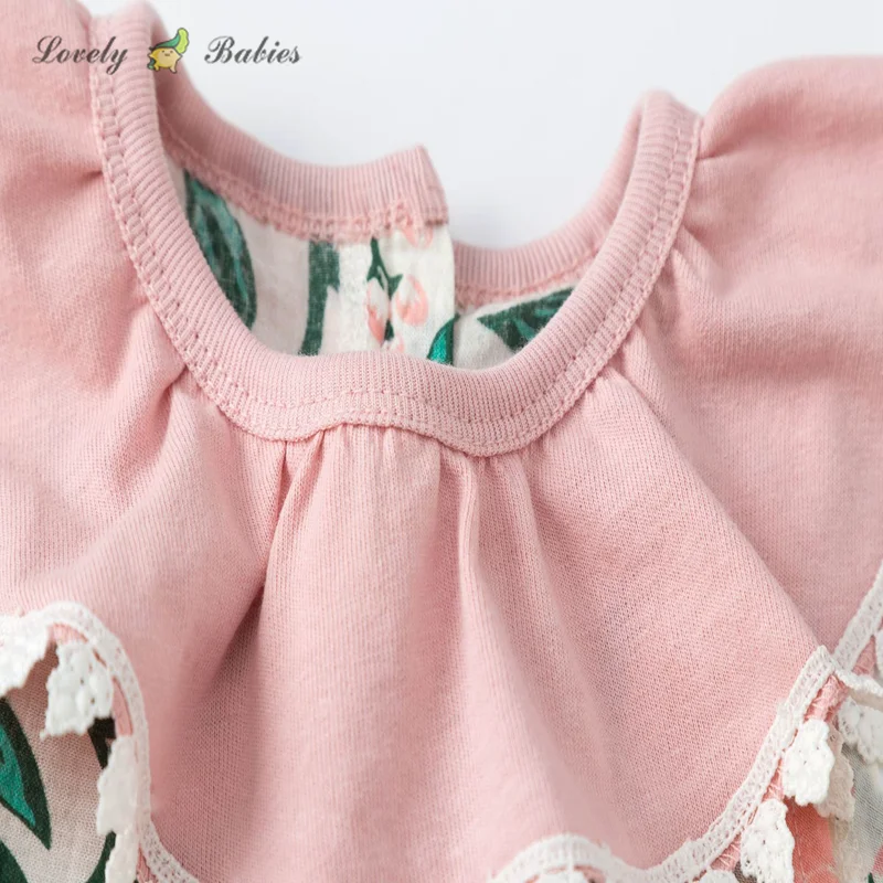 
RTS 12 year old girl models fall boutique outfit lace cotton casual dresses 