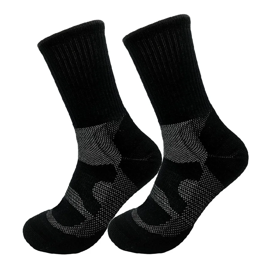 OEM Custom Outdoors Performance Hiking Trekking Coolmax Merino Thermolite Copper Socks