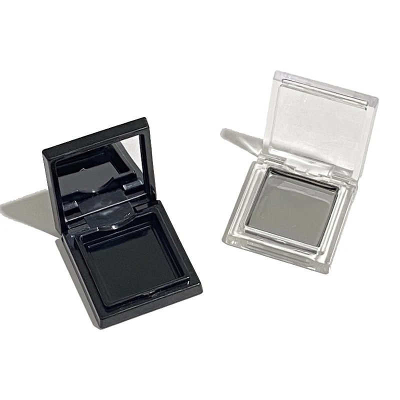 Square transparent mini single color eyeshadow empty box pork belly cut nose shadow blush sample test color powder box