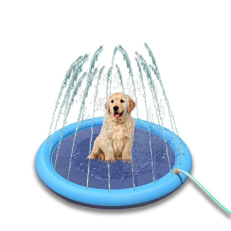 Customized PVC Tub Water Spray Whelping Box Foldable Collapsible Portable Pet Swimming Pool For Dogs Cats