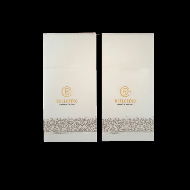 
Printed tissue luxury white airlaid linen feel paper napkin for table displace wedding dinner for restaurant 