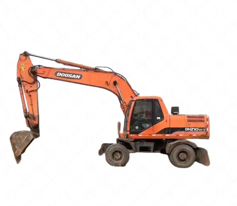 Almost New Excellent Condition Construction Machine Digger Wheel Doosan DH210W 210 21ton Used Excavator For Sale