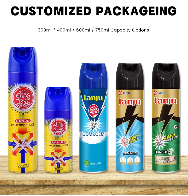 Free Sample Lanju Insecticide Aerosol Mosquito Repellent Spray For Mosquito/Bug/Cockroach