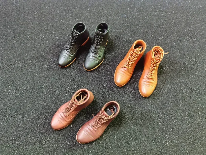 Personalized Realistic 1/6 Scale Figure Leather Shoes for 12 inch Male Action Figure