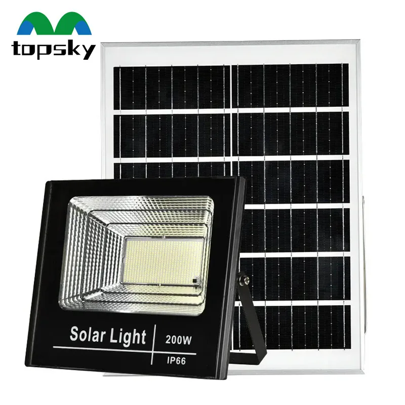 Customized 200w 300w Solar Floodlight outdoor ip67 waterproof Garden LED Reflector 25 40 60 100 watt solar flood light