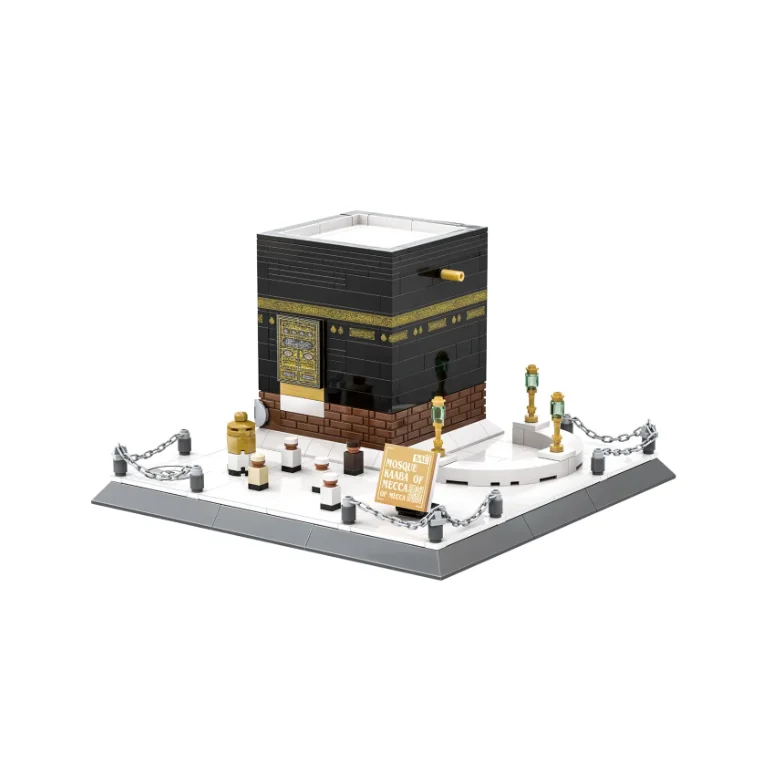 Wholesale Large Building Block Set Islamic Toys Muslim Kaaba Decoration Haj Gift Building Block Set Bricks Toy Kids Adults