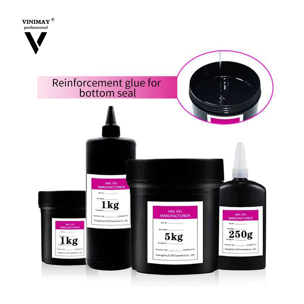 VINIMAY OEM ODM Soak off rubber base coat gel polish 1000g bulk long lasting led color camouflage nail gel polish
