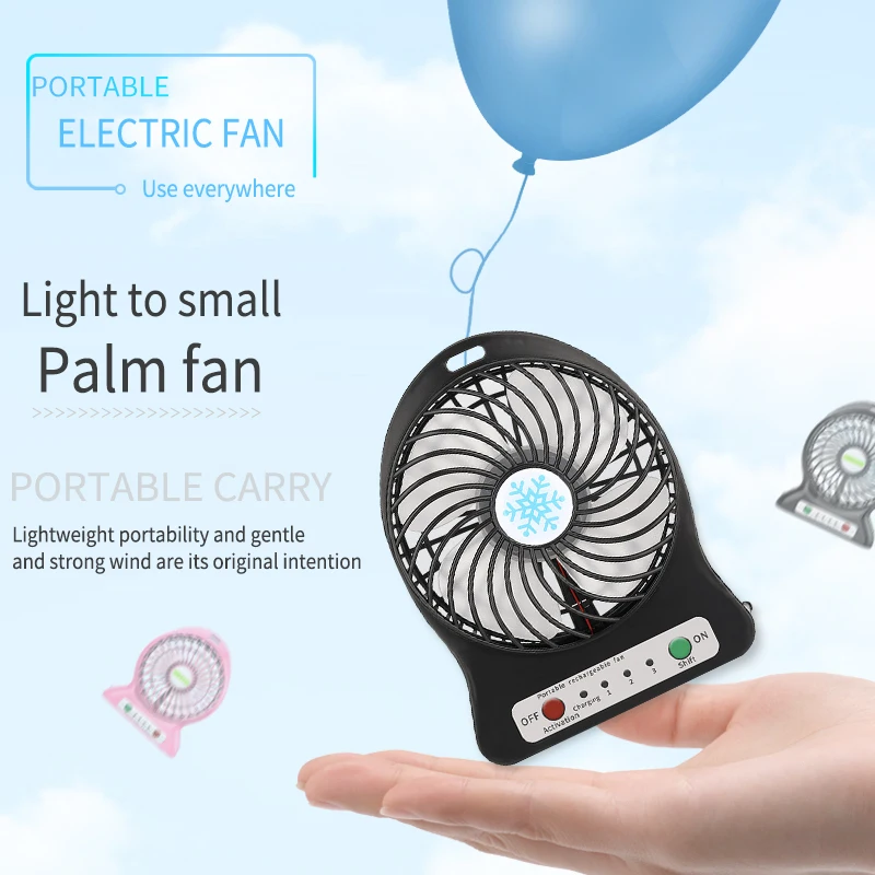 Portable mini fan external computer USB charging small electric fan 1200mm quiet sound handheld Fans for school