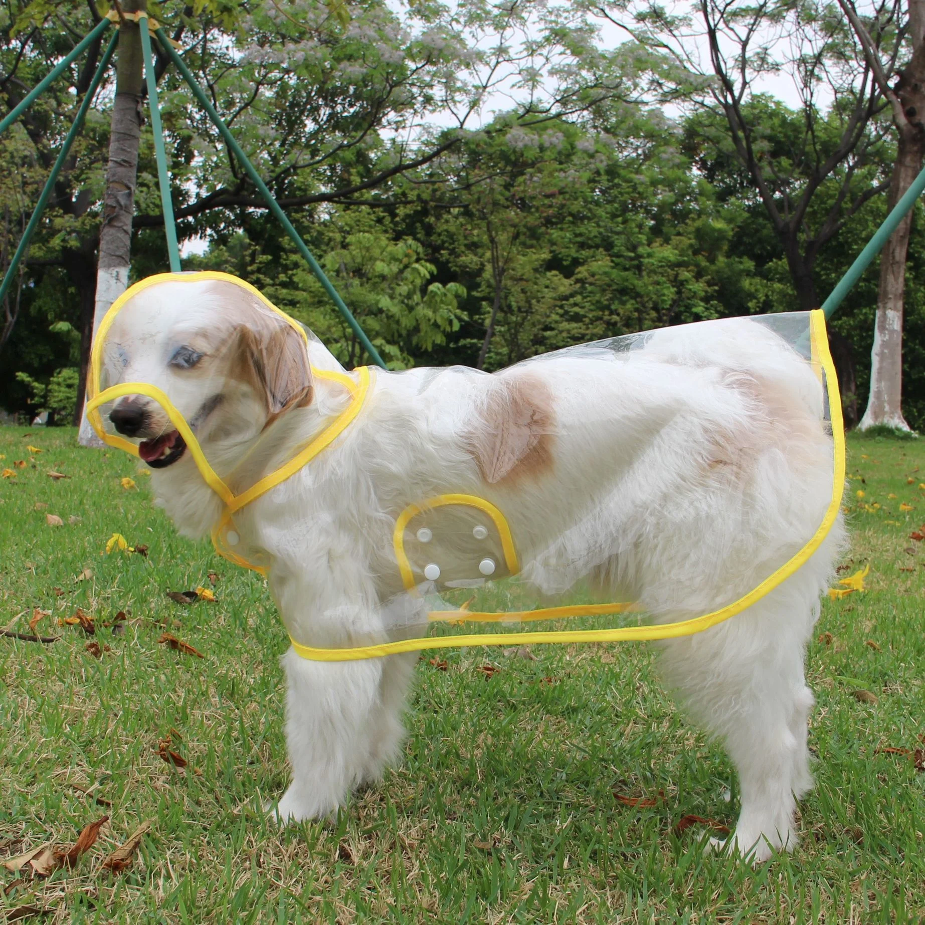 Classic Pet Raincoat Transparent Dog Rain Poncho Minimalist Waterproof Cape Durable Dog Jacket For All Size Dog