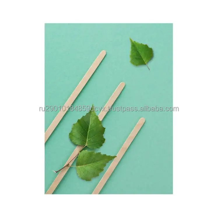 Disposable stirrers wooden for cold and hot drinks high elasticity and resistance to fracture