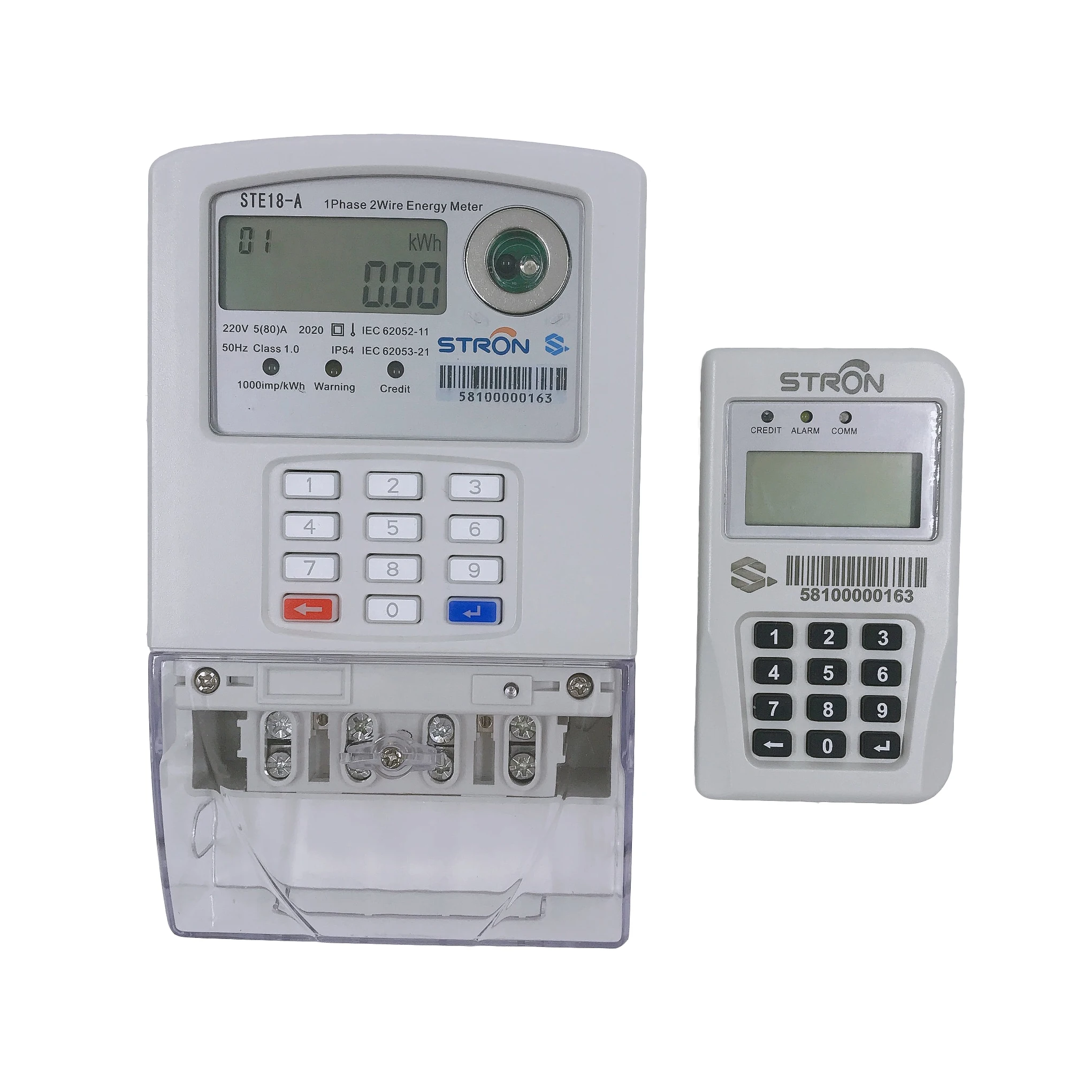Sts Keypad Smart Prepaid Electric One Phase Energy Meter with Remote Monitoring/Recharging /Reading/Monthly Bill/Report