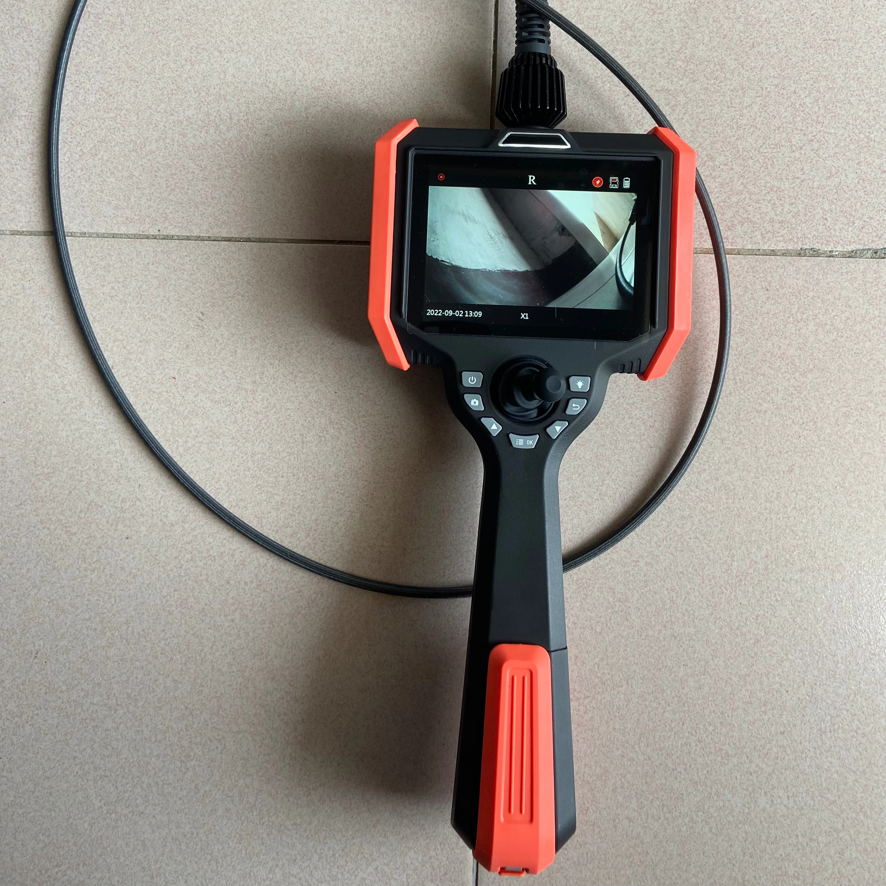Portable Industrial Inspection Videoscope With Joystick Control 1.5M Camera Lens 4.0mm Working Cable 5' Display