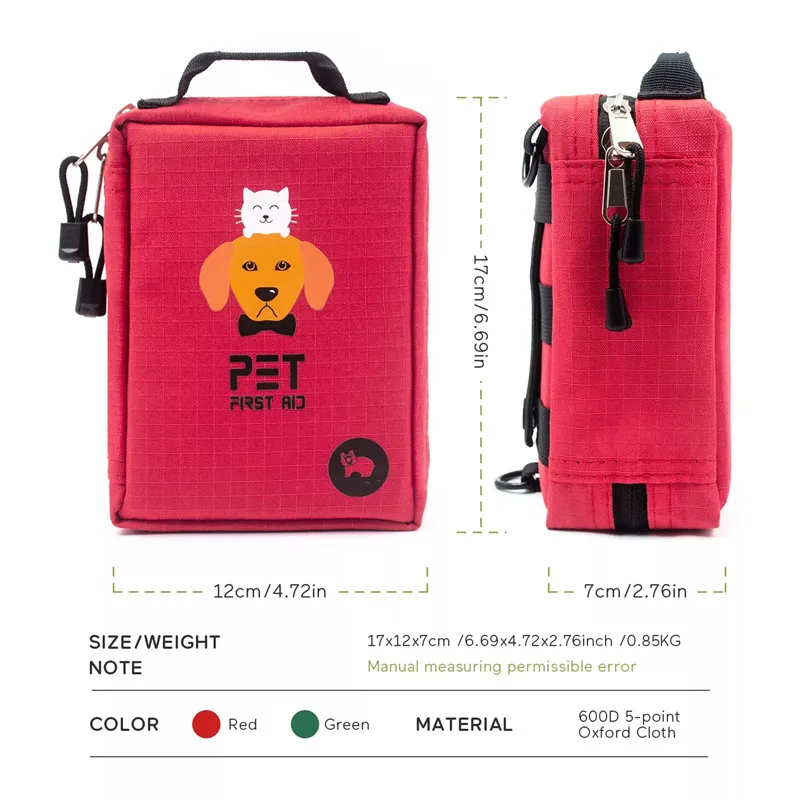 Hot Sale 160 Pcs Cat Dog New Medical Lightweight Waterproof 1st Pet First Aid Kit Pouch